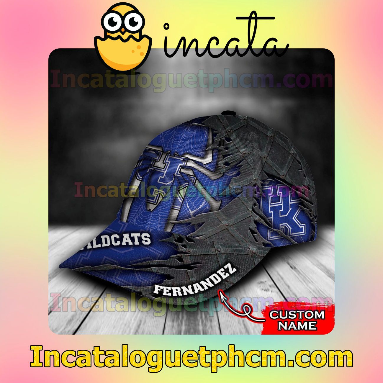 New Kentucky Wildcats Spiderman NCAA Customized Hat Caps