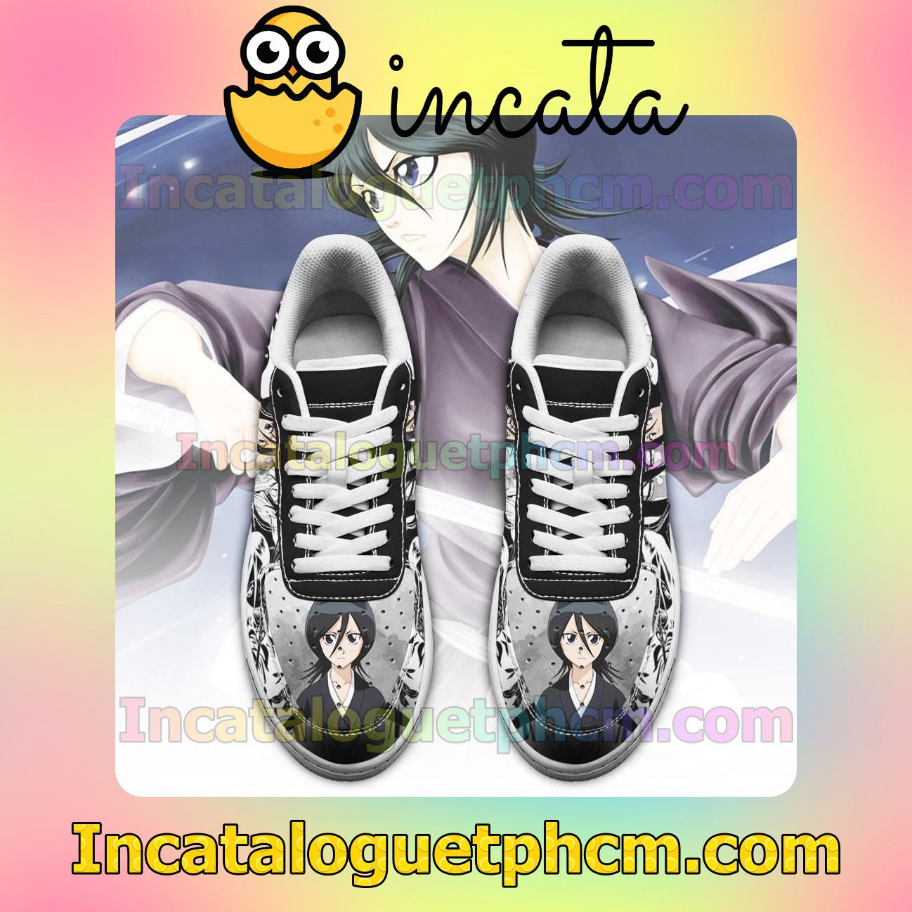 Free Kuchiki Rukia Bleach Anime Nike Low Shoes Sneakers