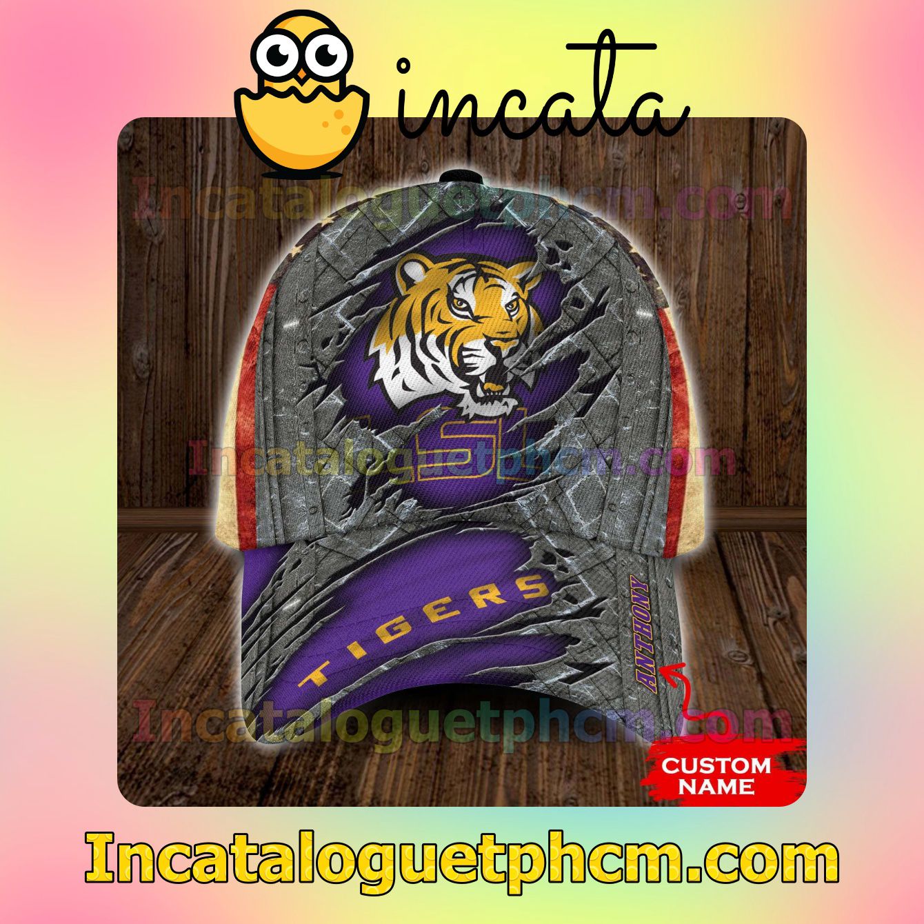 Fast Shipping LSU Tigers NCAA Customized Hat Caps