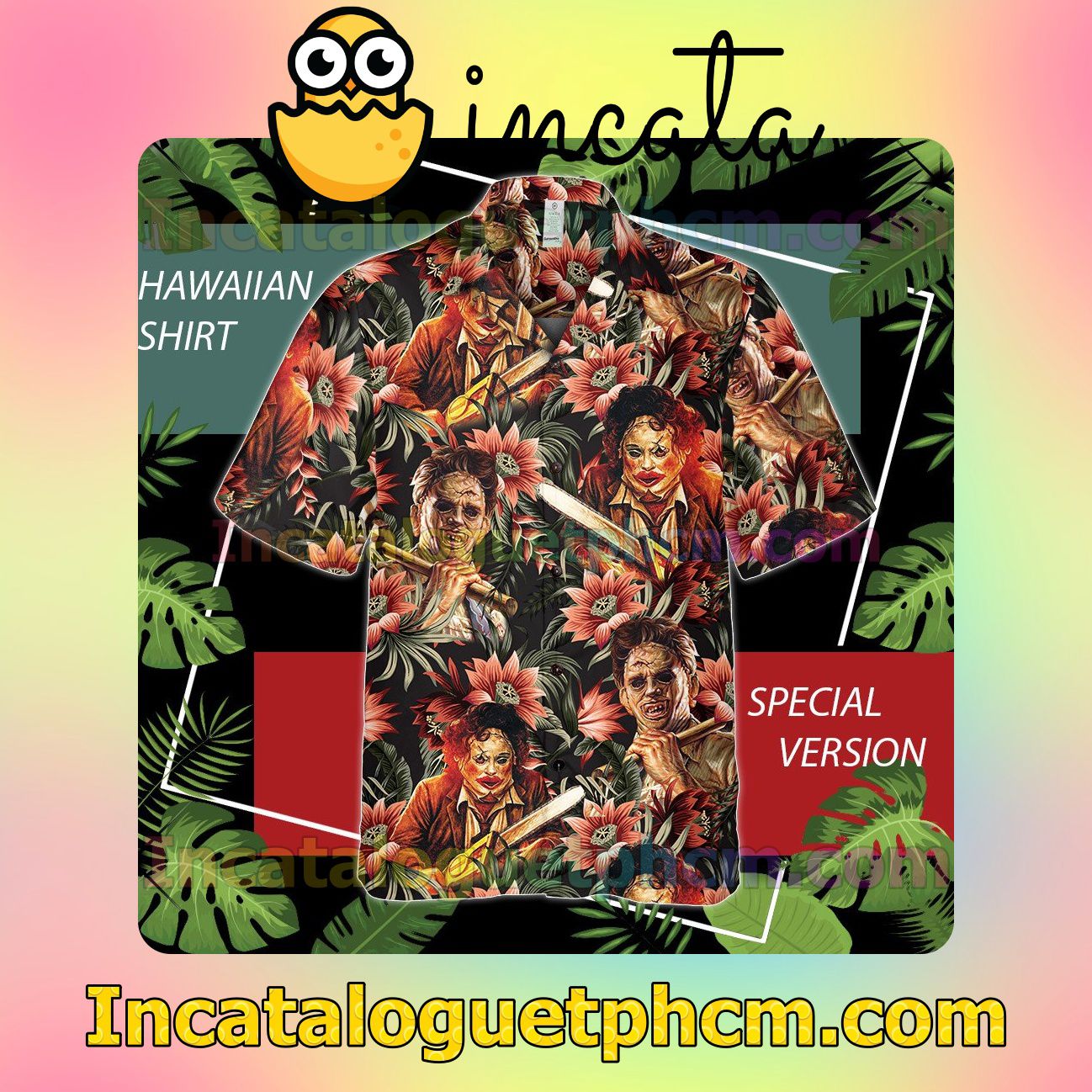 Leatherface Tropical Flower Unisex Shirts