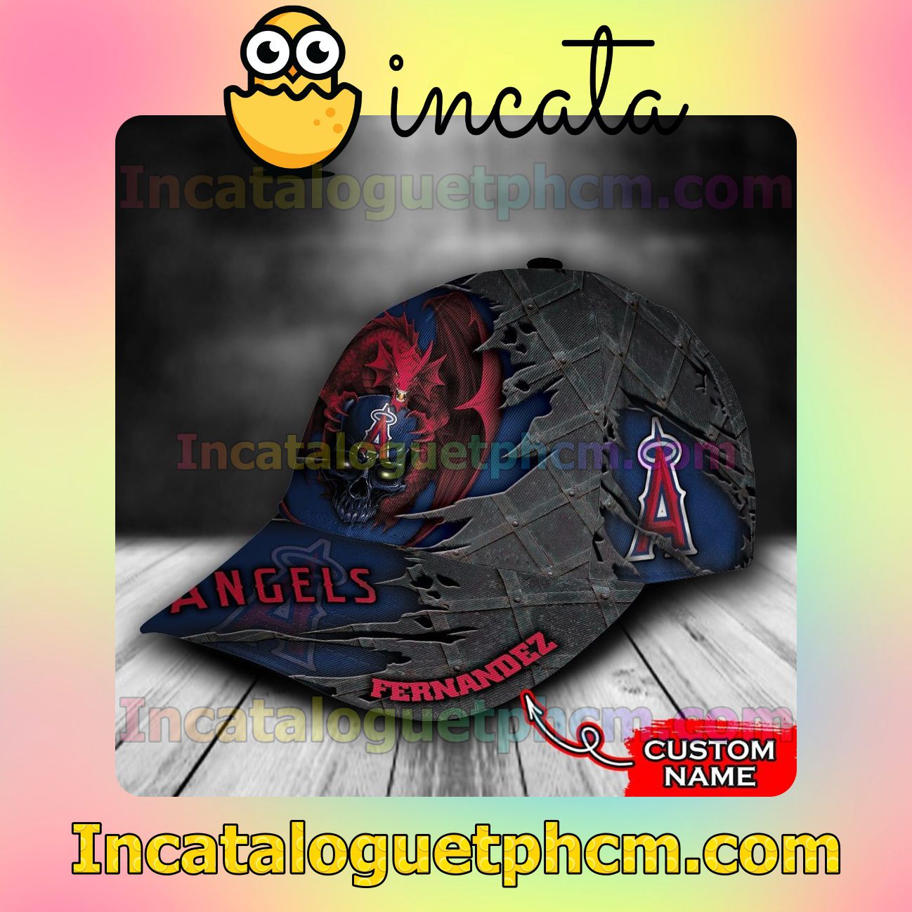 Unique Los Angeles Angels Crack 3D MLB Customized Hat Caps