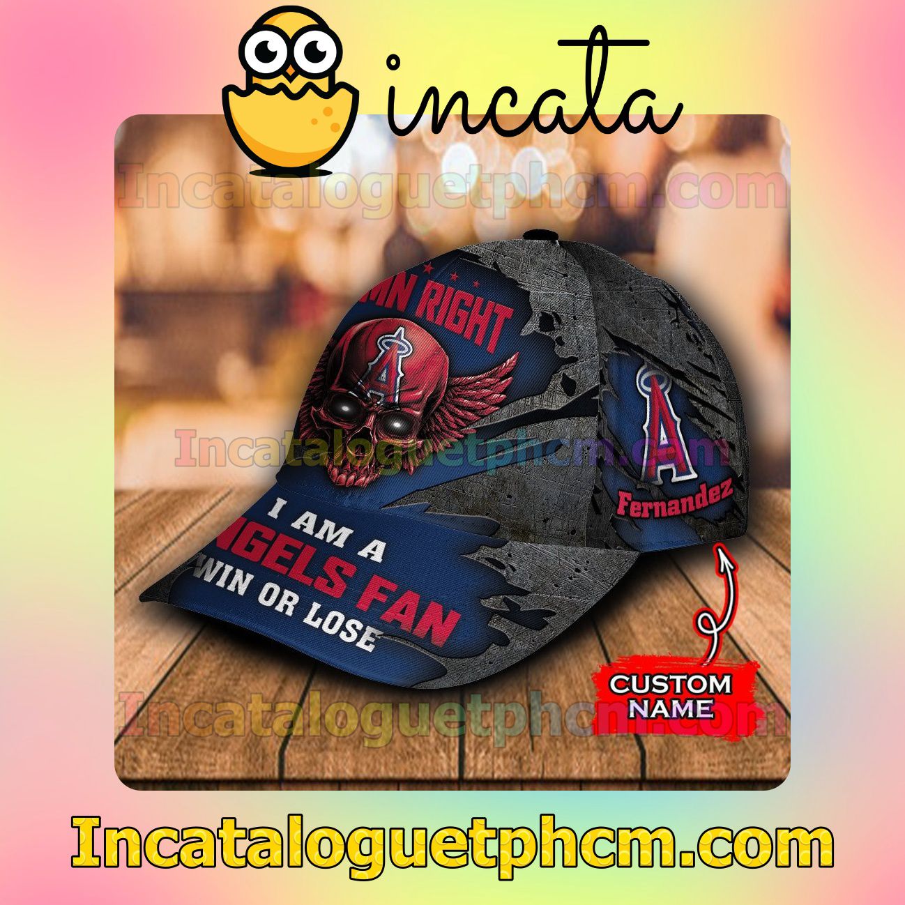 Etsy Los Angeles Angels Damn Right I Am A Fan Win Or Lose MLB Customized Hat Caps