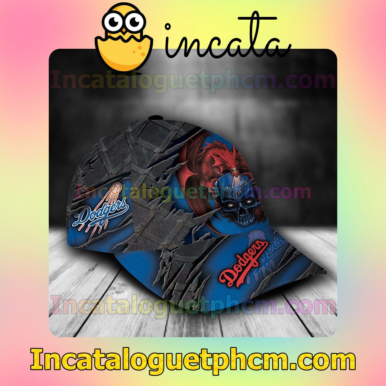 Best Los Angeles Dodgers Crack 3D MLB Customized Hat Caps