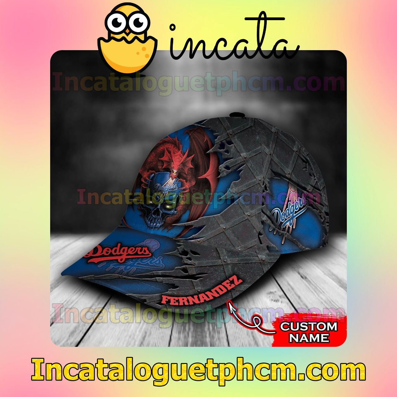 Unique Los Angeles Dodgers Crack 3D MLB Customized Hat Caps