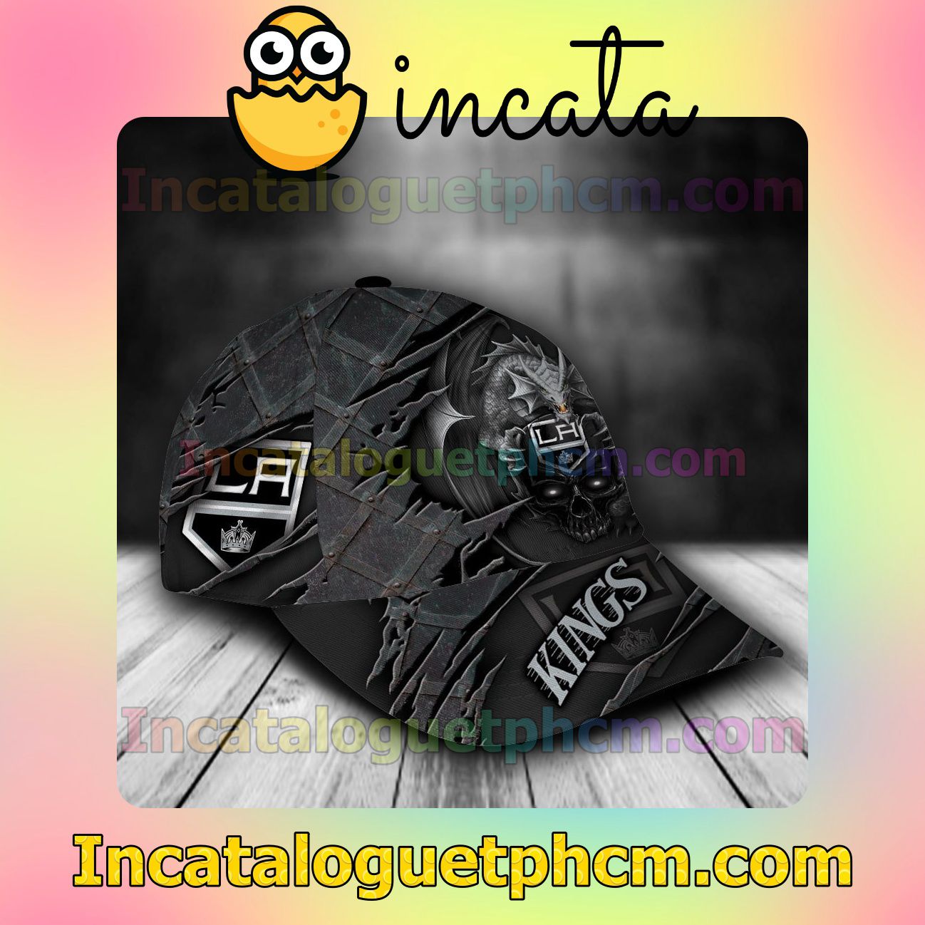 Official Los Angeles Kings Dragon Crack 3D NHL Customized Hat Caps