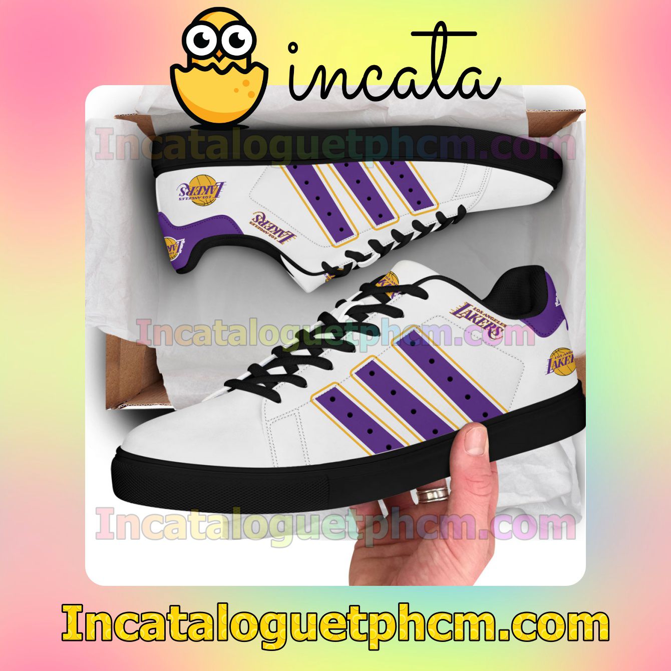 Los Angeles Lakers Logo Stan Smith Shoes