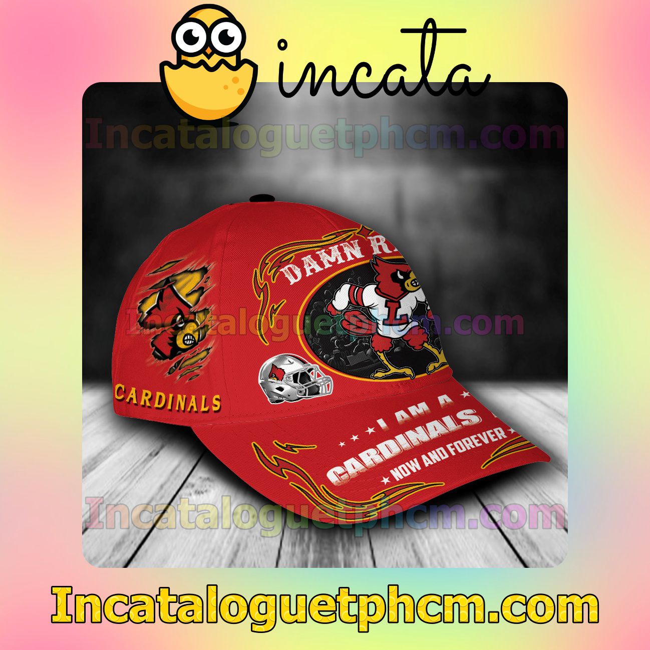 Absolutely Love Louisville Cardinals Mascot NCAA Customized Hat Caps