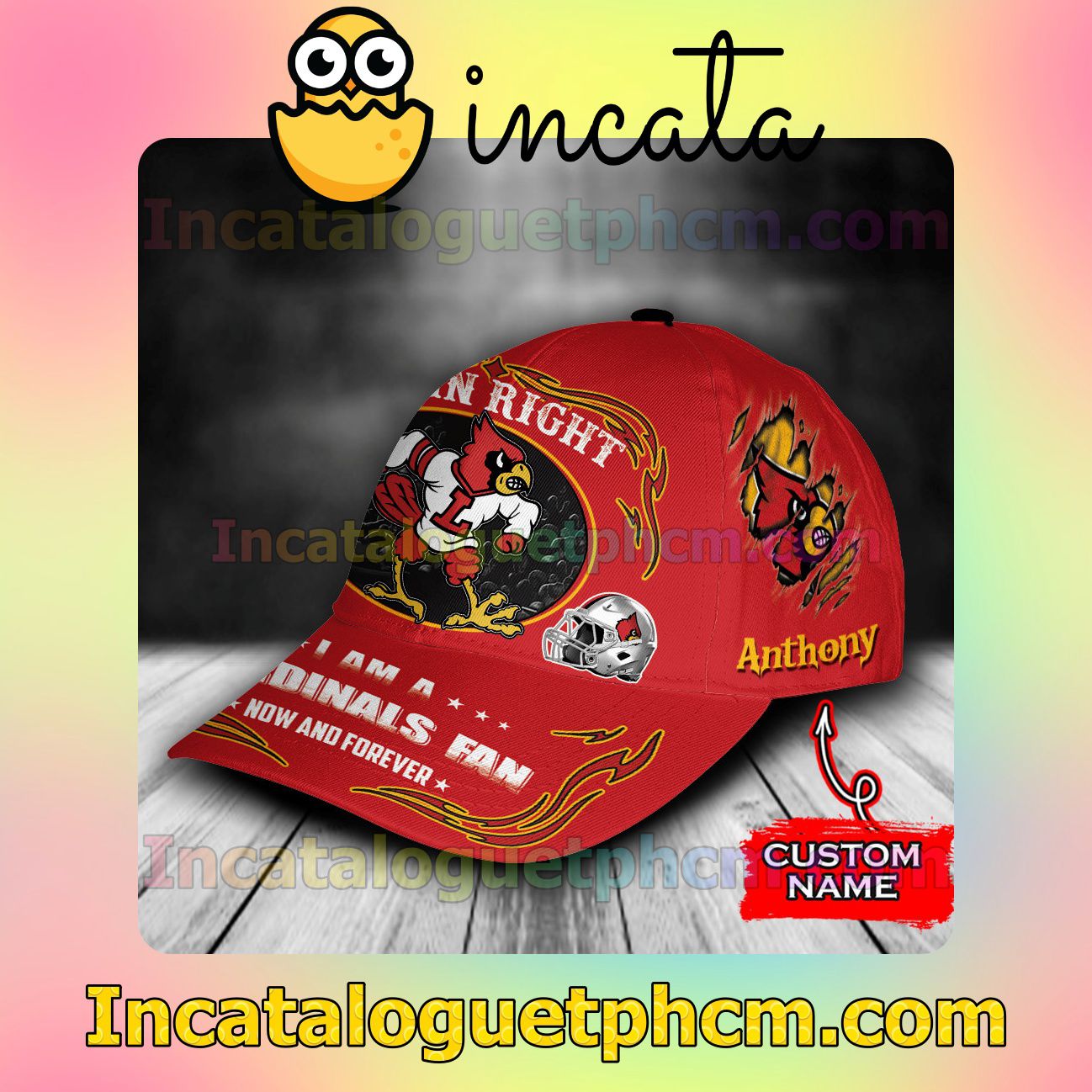 Buy In US Louisville Cardinals Mascot NCAA Customized Hat Caps