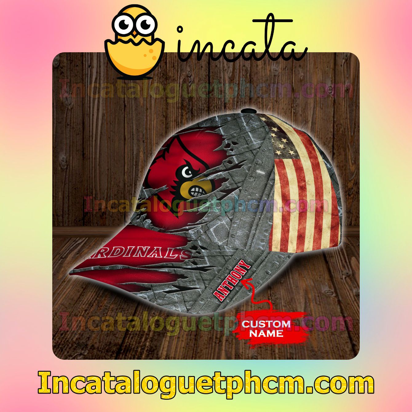 Real Louisville Cardinals NCAA Customized Hat Caps