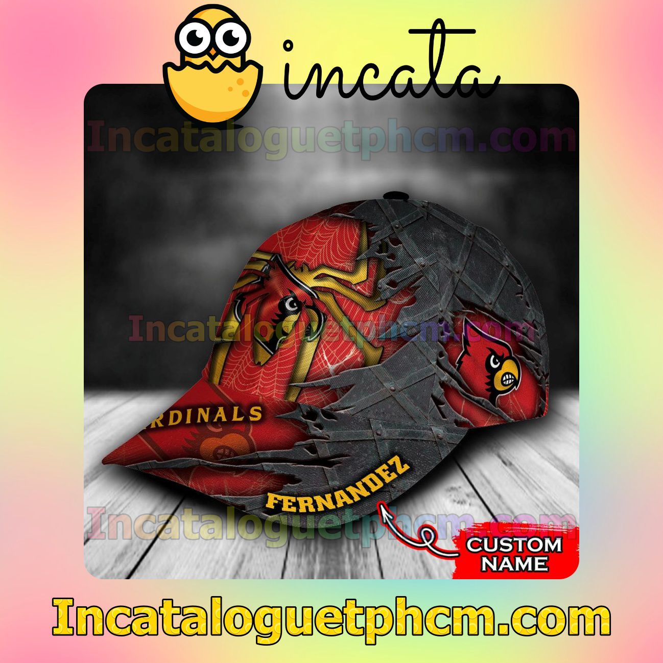 Fast Shipping Louisville Cardinals Spiderman NCAA Customized Hat Caps
