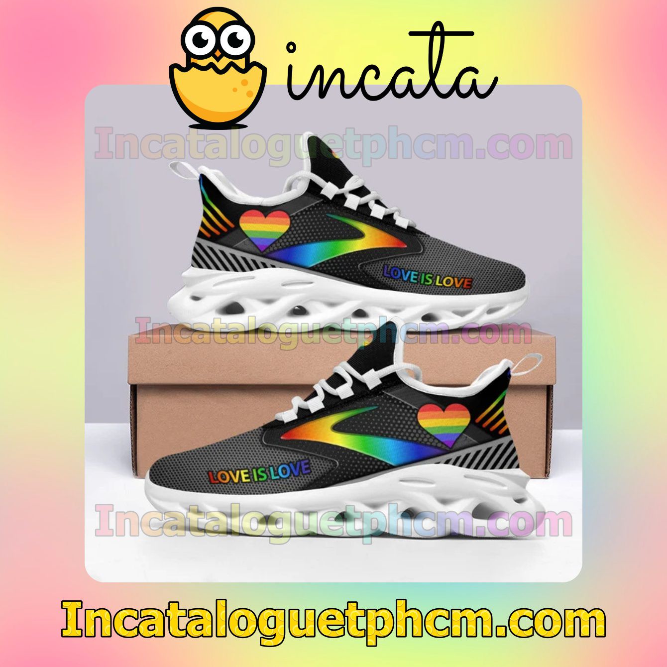 Awesome Love Is Love Lgbt Men Sneakers Shoes