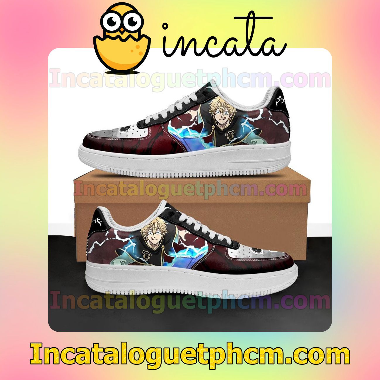 Luck Voltia Black Bull Knight Black Clover Anime Nike Low Shoes Sneakers