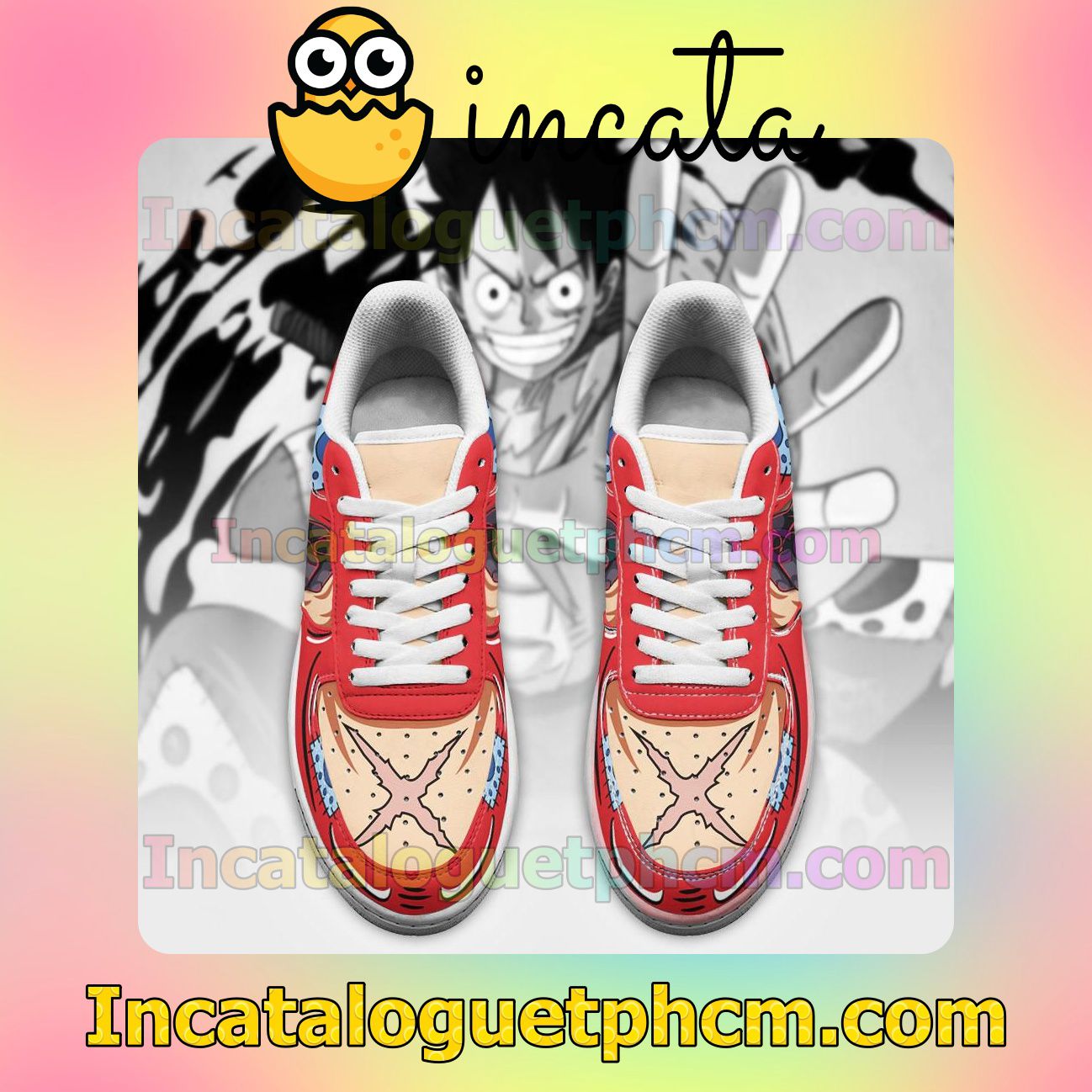 Unique Luffy Haiki Wano Arc One Piece Anime Nike Low Shoes Sneakers