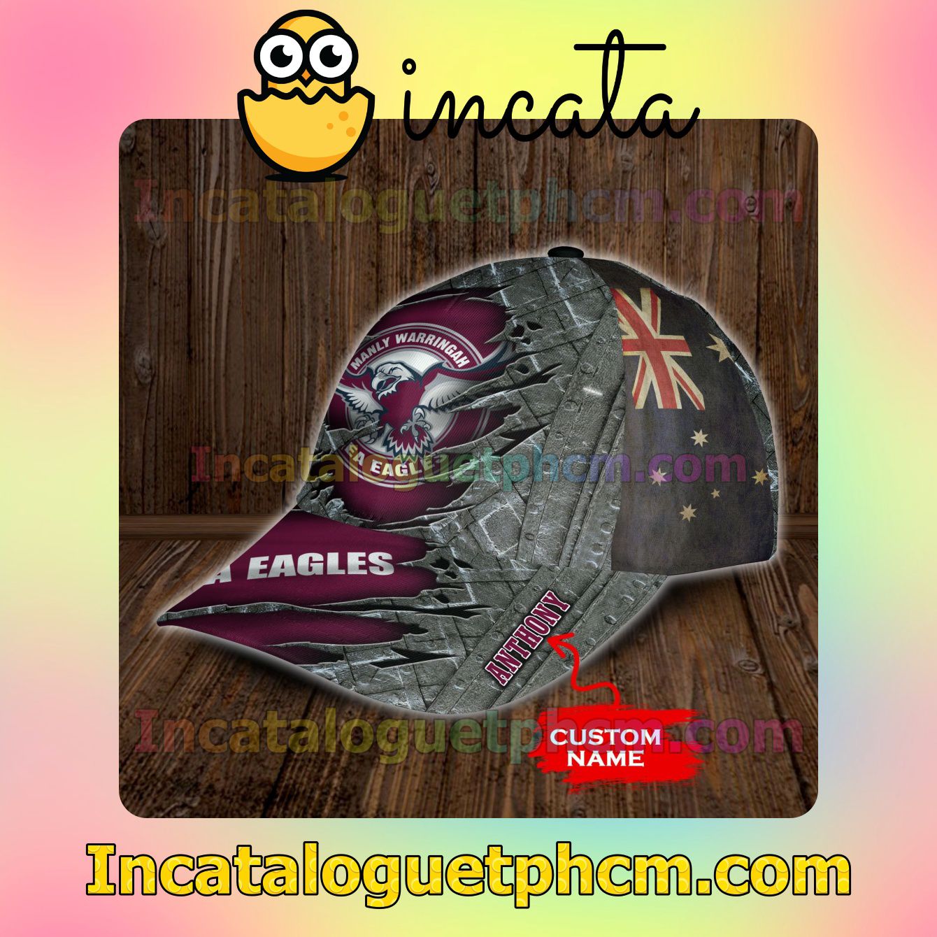 Father's Day Gift Manly Warringah Sea Eagles NRL Customized Hat Caps