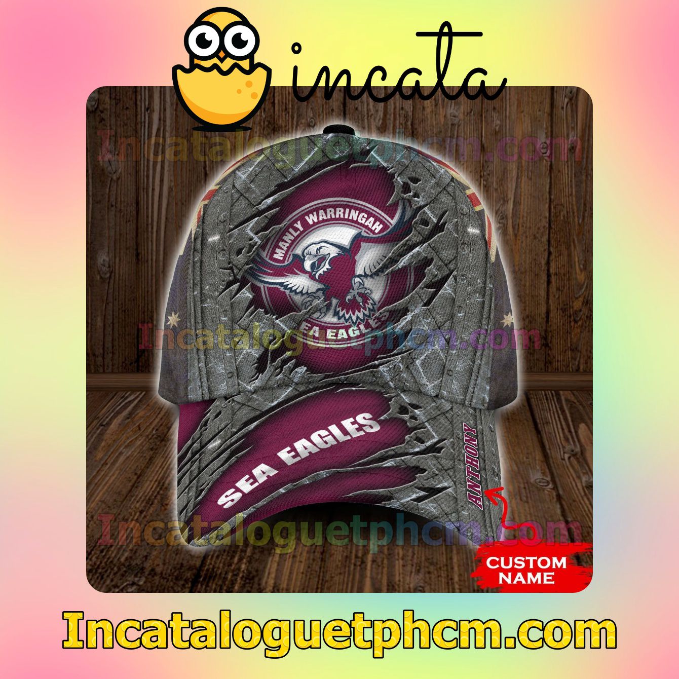 Cheap Manly Warringah Sea Eagles NRL Customized Hat Caps