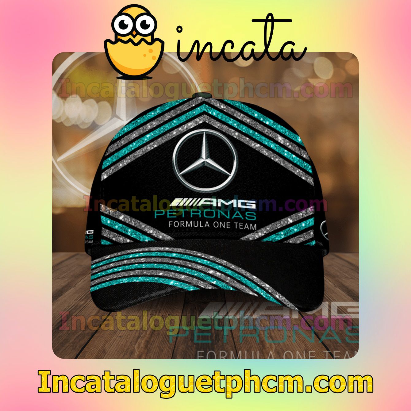Clothing Mercedes Amg Petronas Formula One Team Glitter Stripes Classic Hat Caps Gift For Men