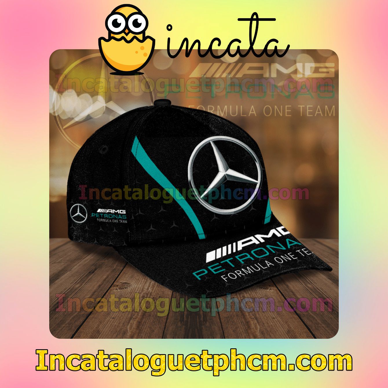 Official Mercedes Amg Petronas Formula One Team Logo Printed Classic Hat Caps Gift For Men