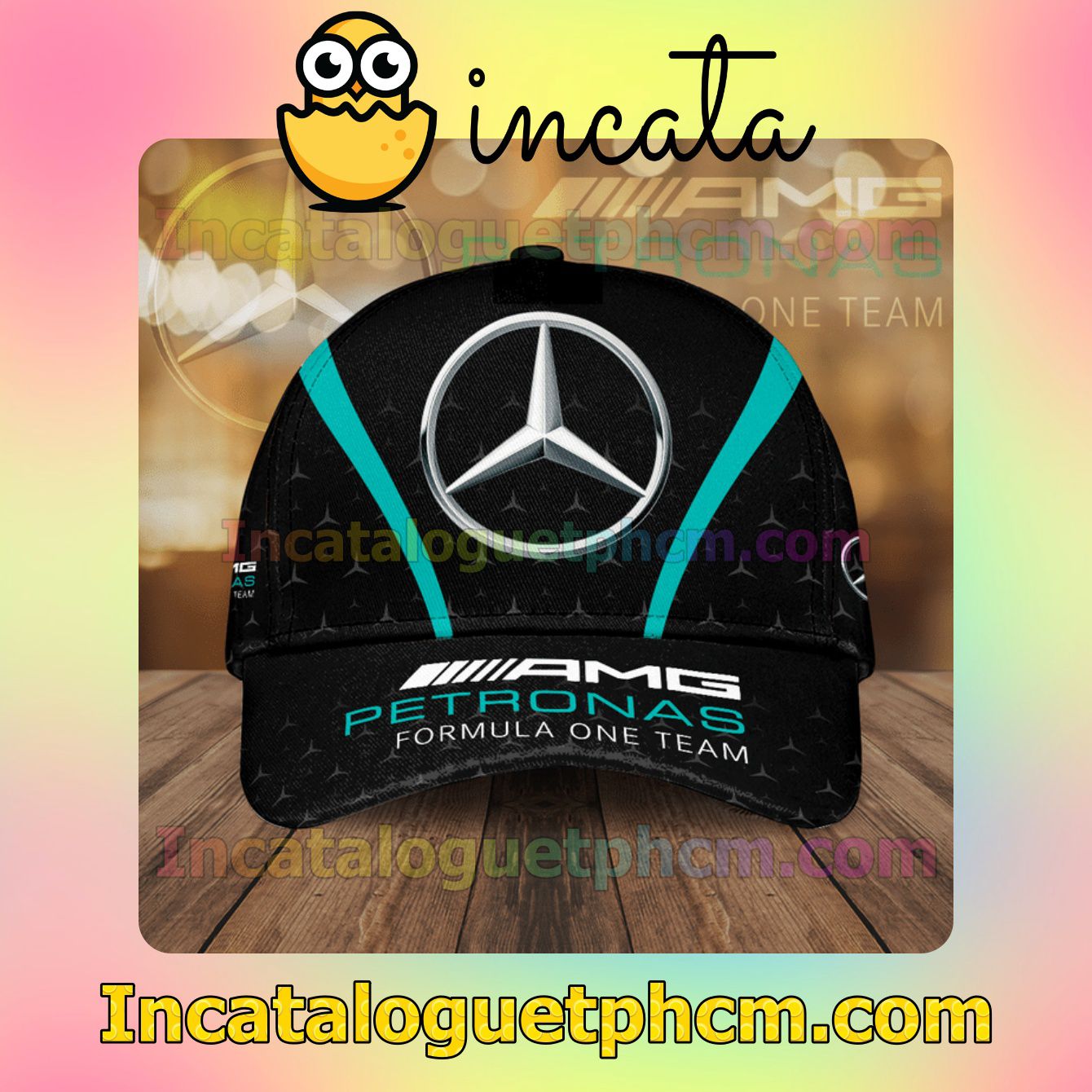 Adorable Mercedes Amg Petronas Formula One Team Logo Printed Classic Hat Caps Gift For Men