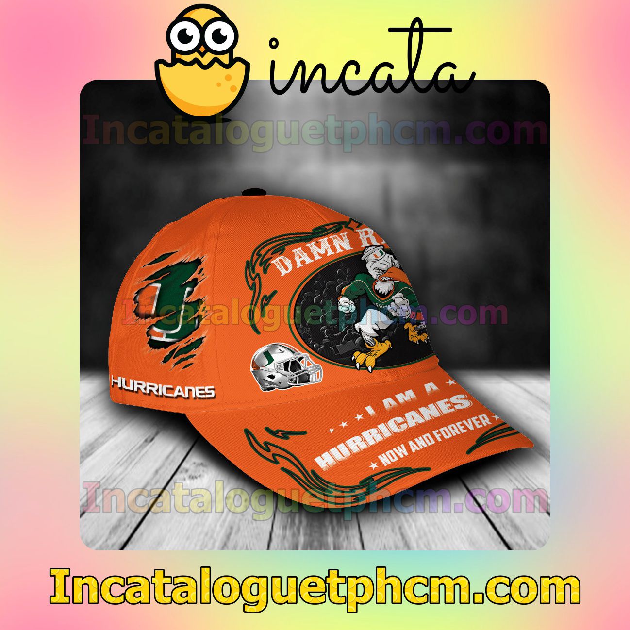 Best Miami Hurricanes Mascot NCAA Customized Hat Caps