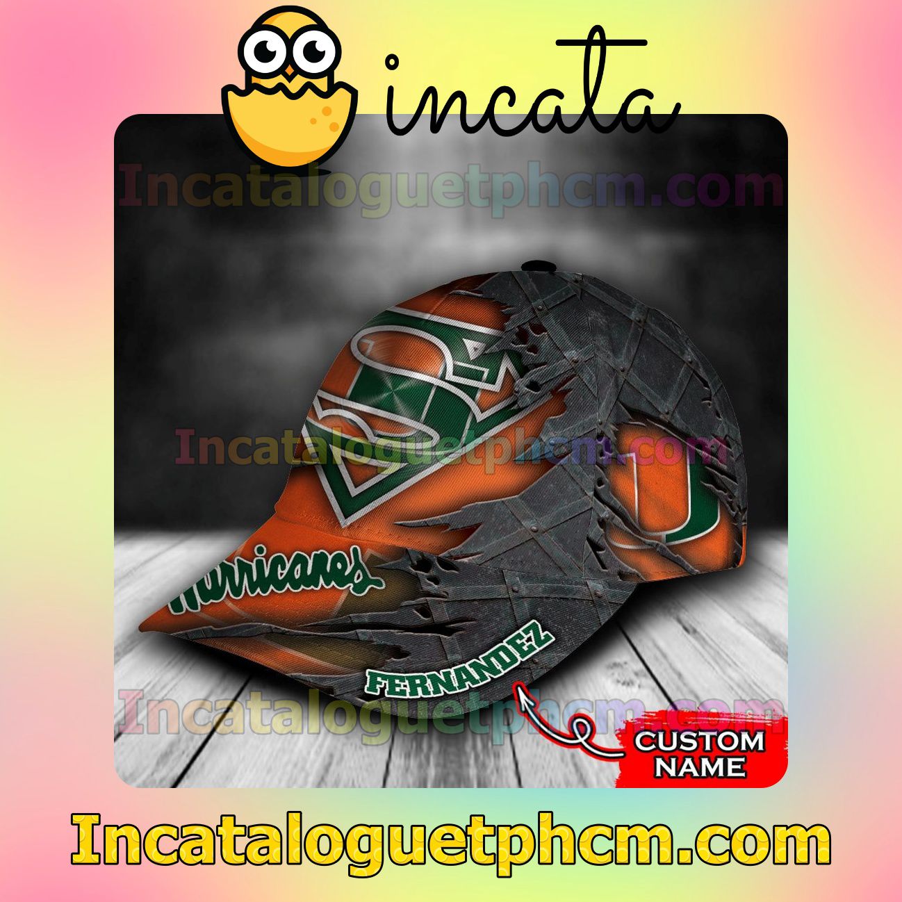 Only For Fan Miami Hurricanes Superman NCAA Customized Hat Caps