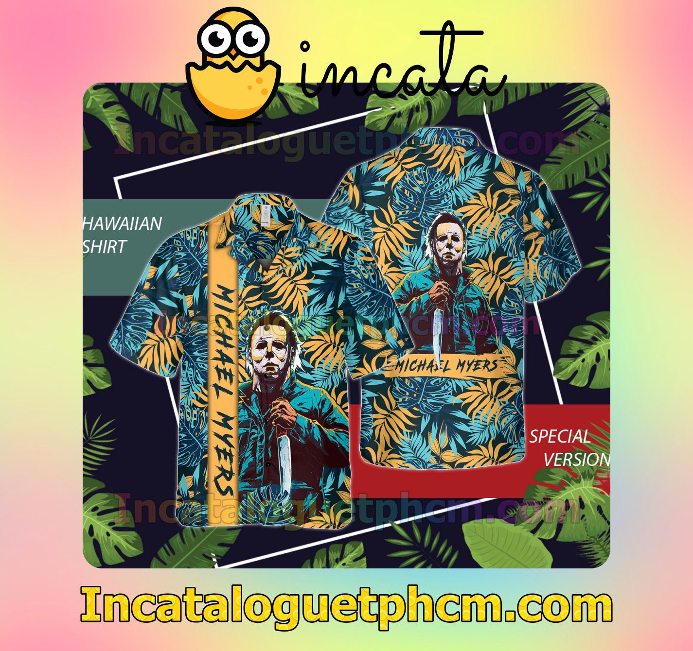Michael Myers Tropical Leaves Unisex Shirts