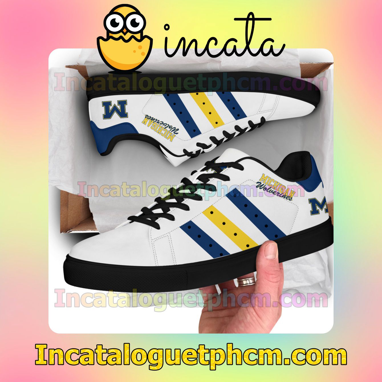 Michigan Wolverines Logo Stan Smith Shoes