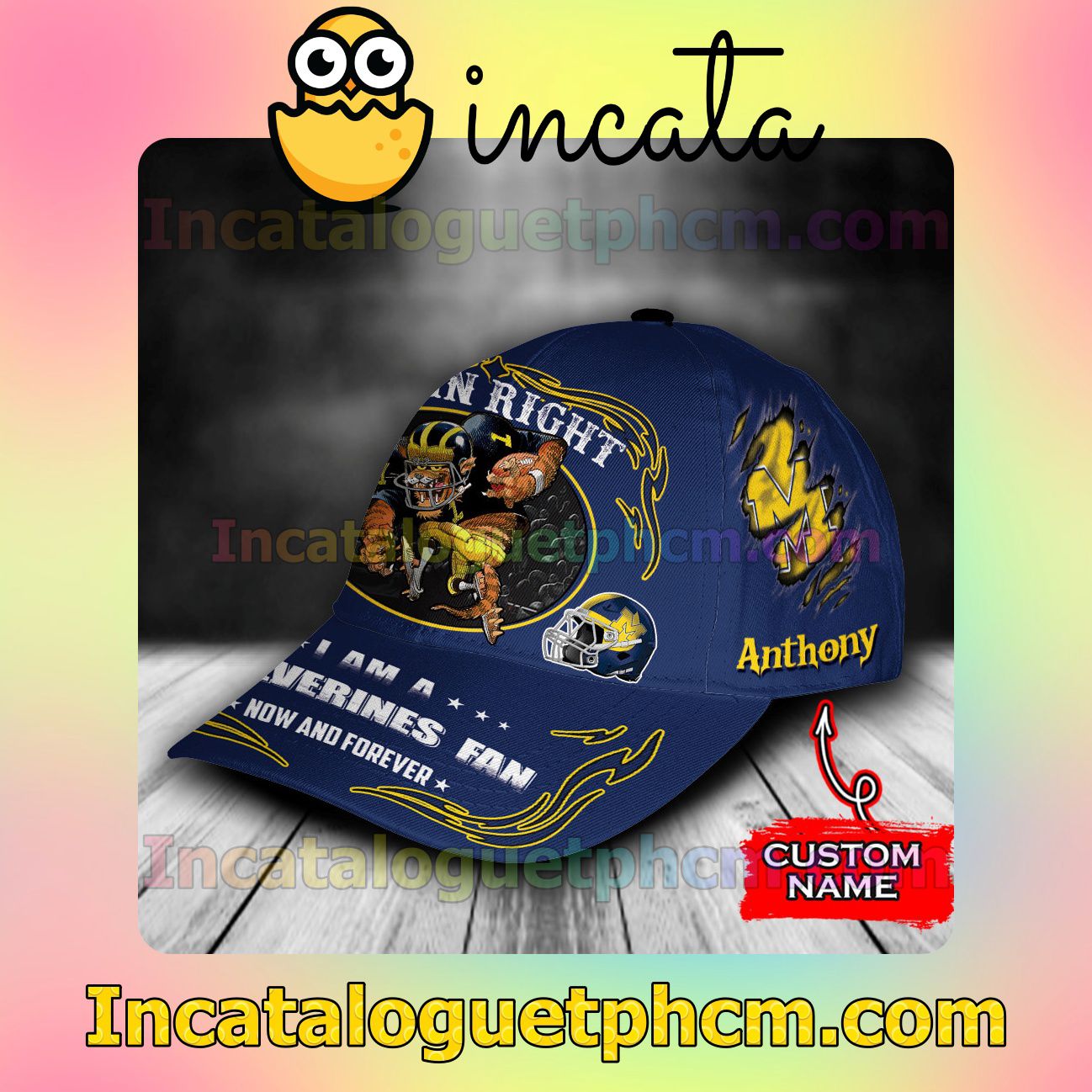 Best Shop Michigan Wolverines Mascot NCAA Customized Hat Caps