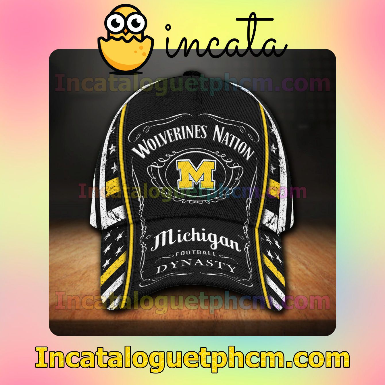 All Over Print Michigan Wolverines NCAA & Jack Daniel Customized Hat Caps