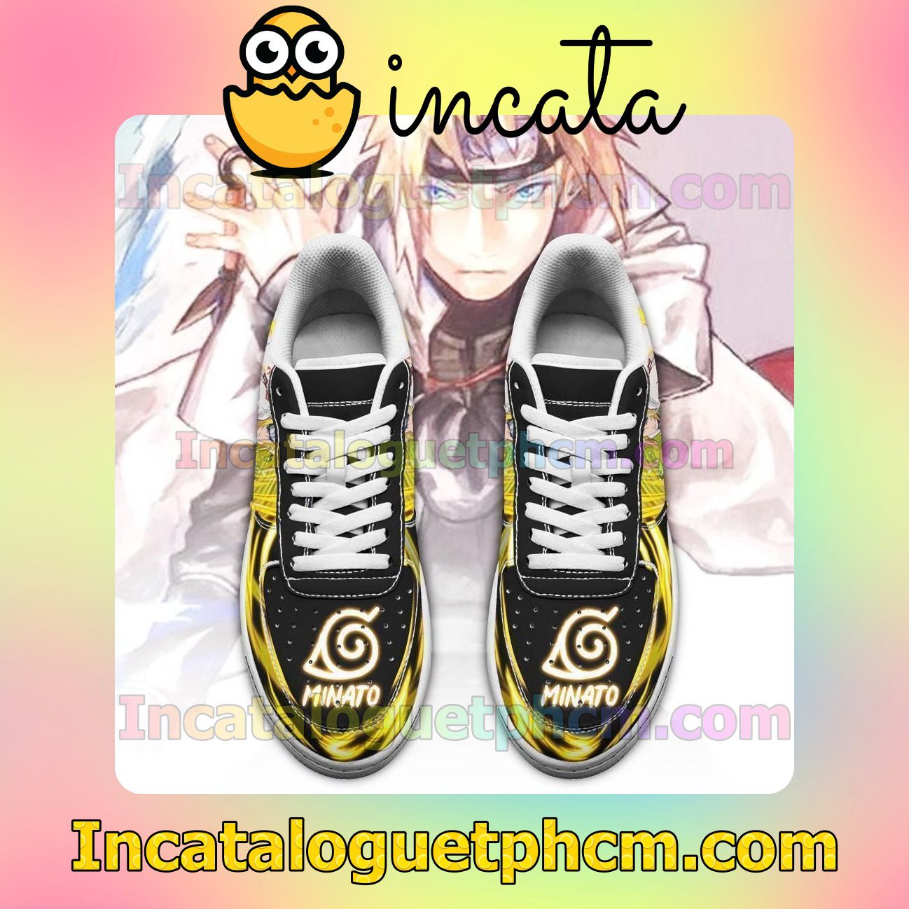 Etsy Minato Namikaze Naruto Anime Nike Low Shoes Sneakers