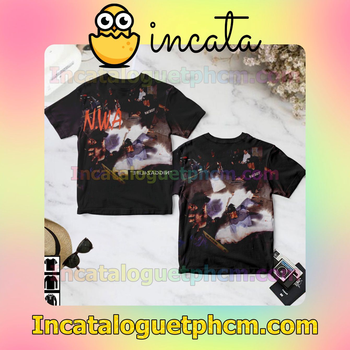 N.w.a Niggaz4life Album Cover Custom Shirts