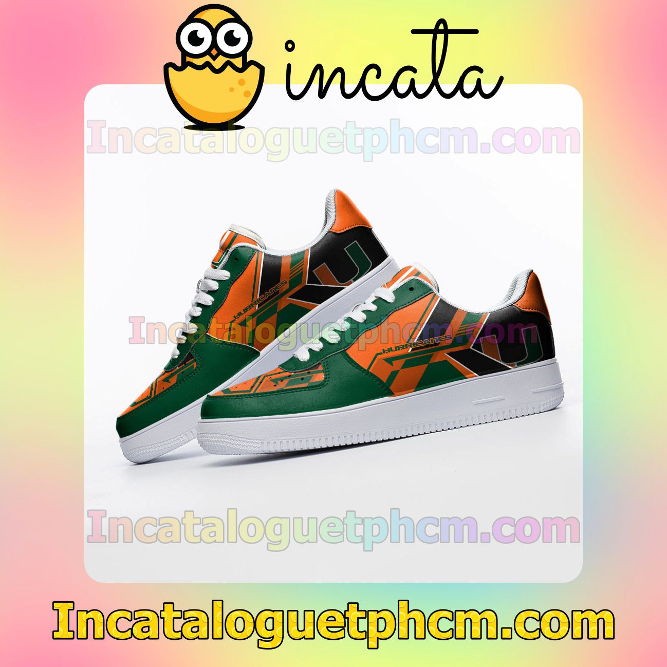 Top Selling NCAA Miami Hurricanes Nike Low Shoes Sneakers