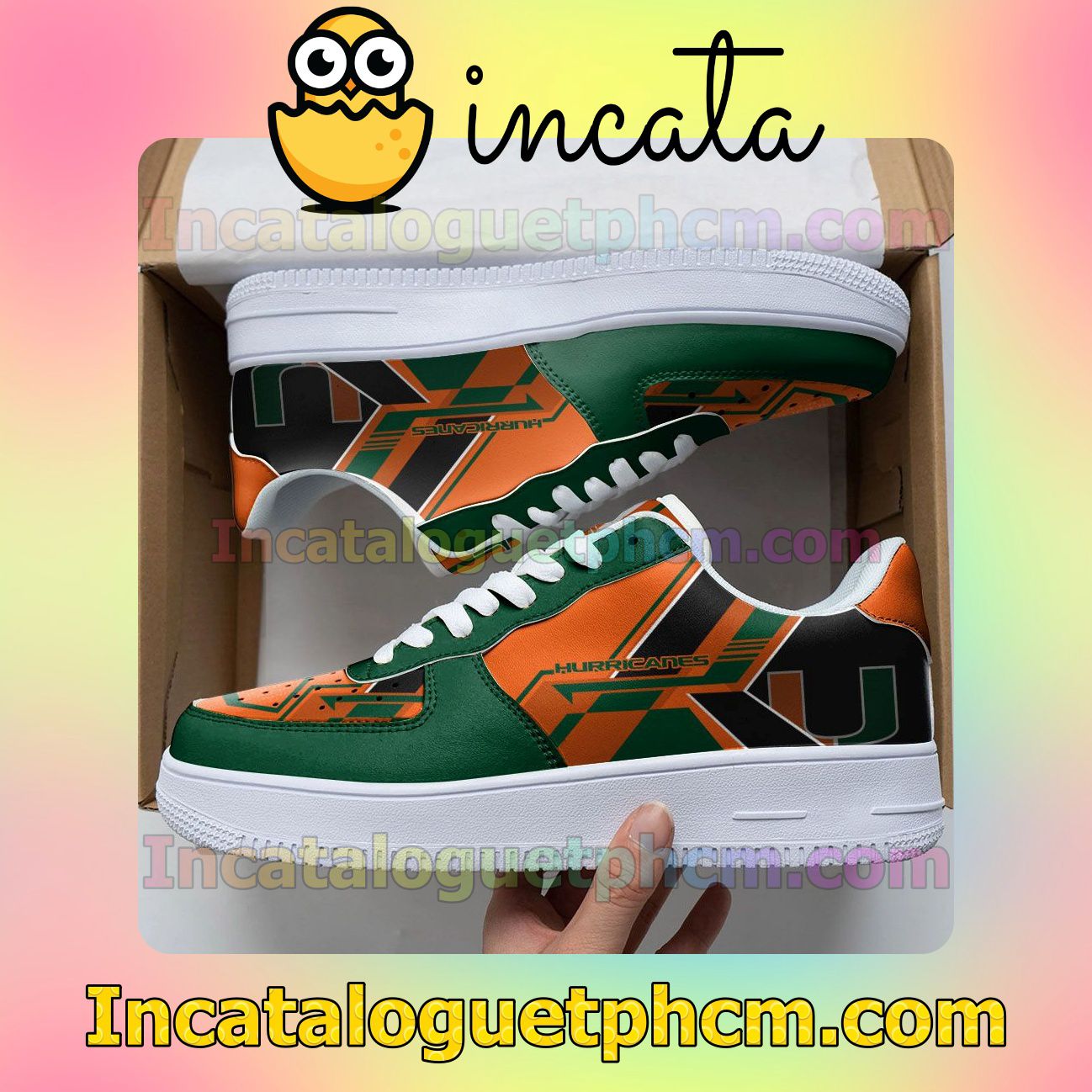 Awesome NCAA Miami Hurricanes Nike Low Shoes Sneakers