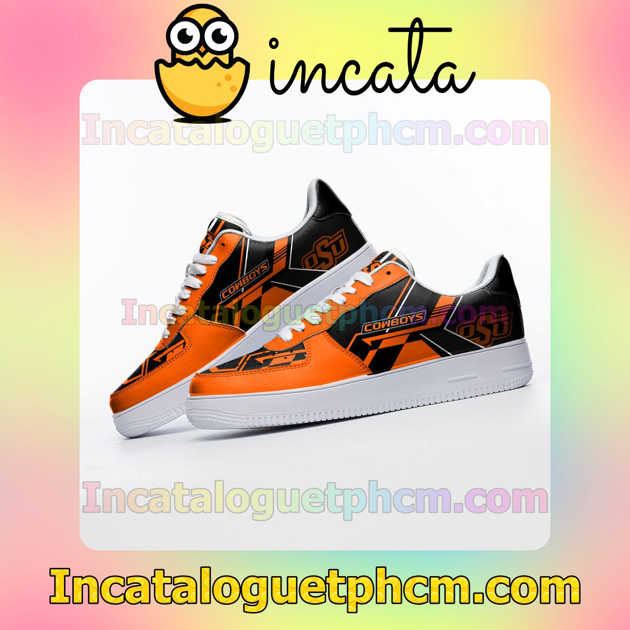 Vibrant NCAA Oklahoma State Cowboys Nike Low Shoes Sneakers