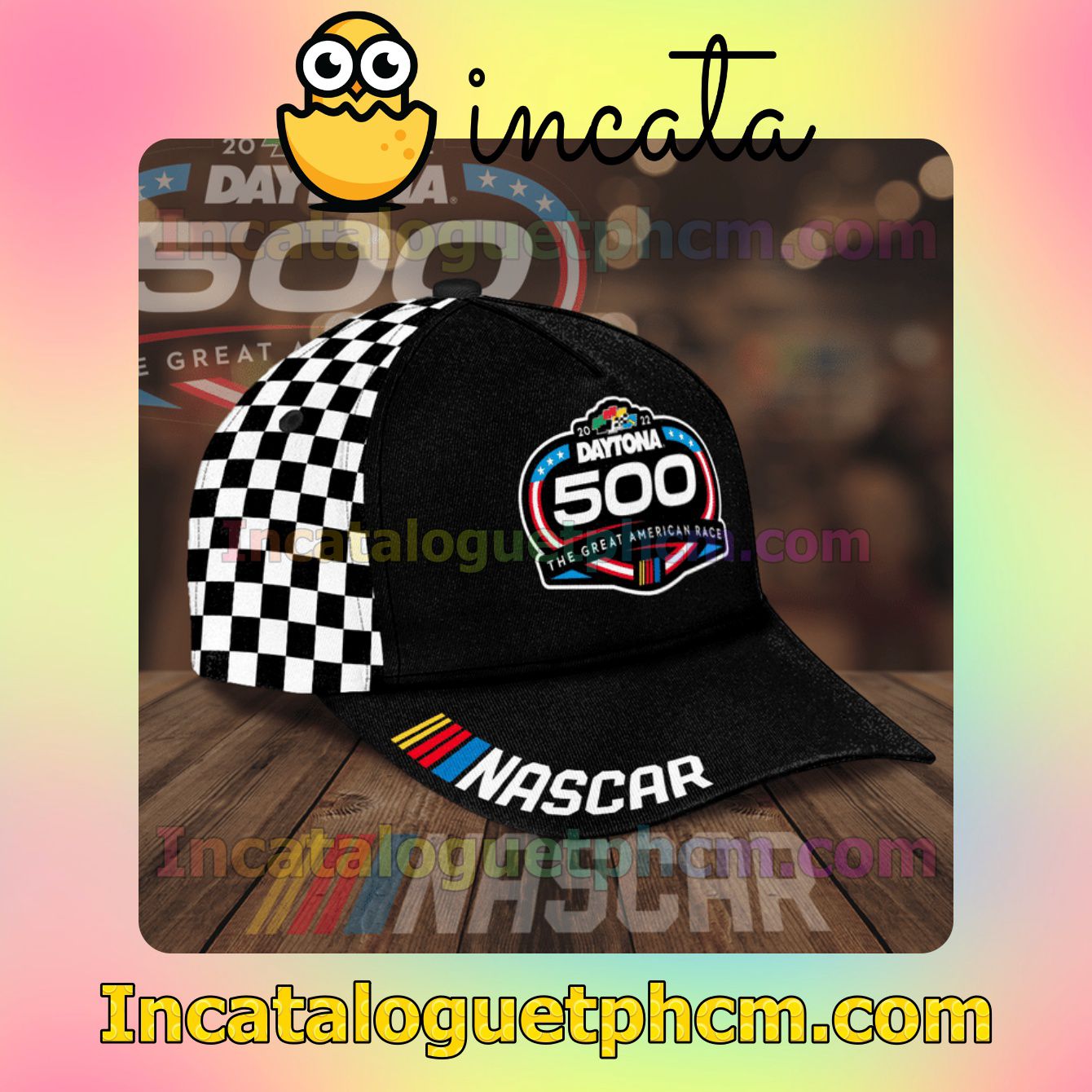 Excellent Nascar 2022 Daytona 500 The Great American Race Black Classic Hat Caps Gift For Men