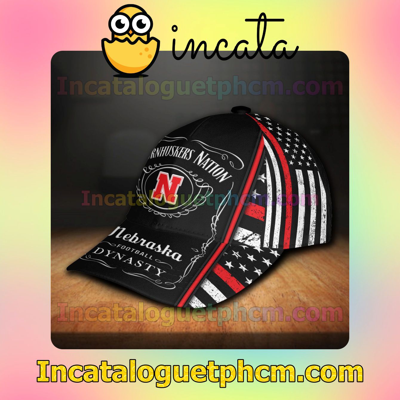 Discount Nebraska Cornhuskers NCAA & Jack Daniel Customized Hat Caps
