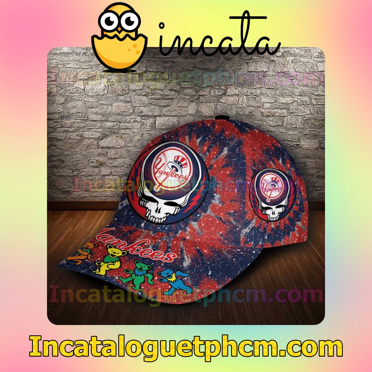 Buy In US New York Yankees & Grateful Dead Band MLB Customized Hat Caps
