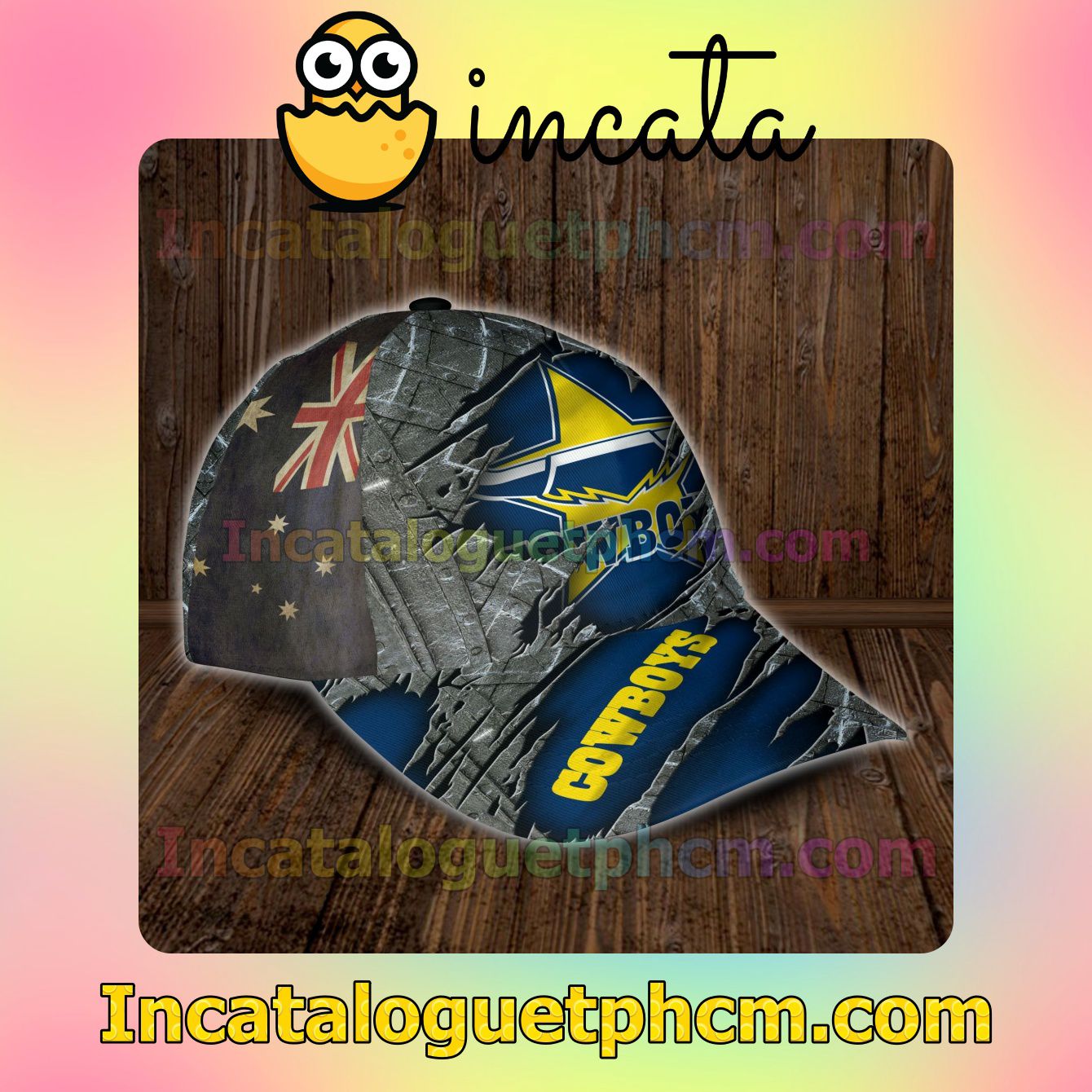 Great Quality North Queensland Cowboys NRL Customized Hat Caps