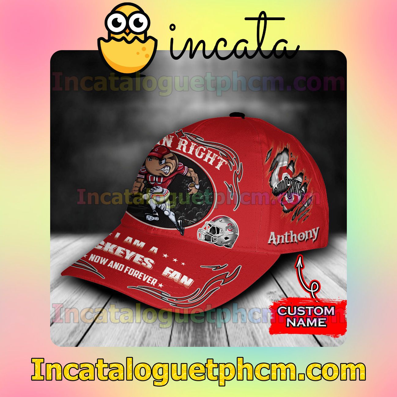 Handmade Ohio State Buckeyes Mascot NCAA Customized Hat Caps