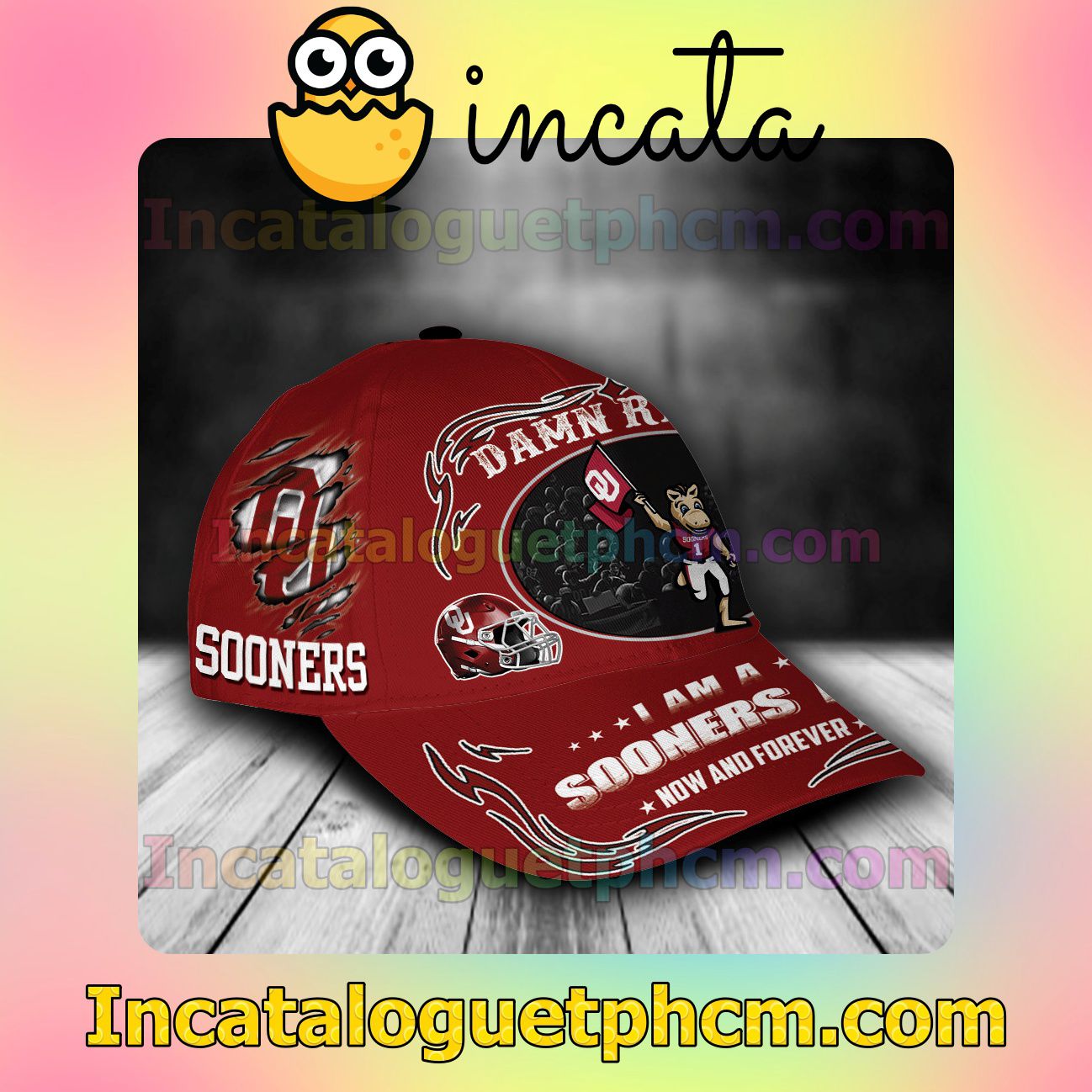 Near you Oklahoma Sooners Mascot NCAA Customized Hat Caps