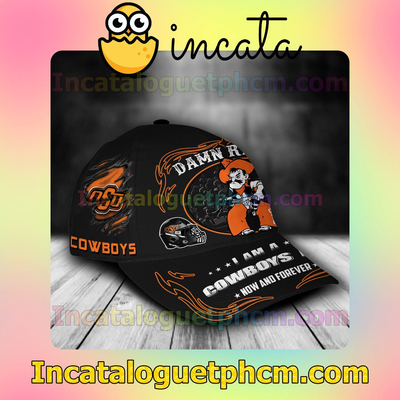 Great Quality Oklahoma State Cowboys Mascot NCAA Customized Hat Caps
