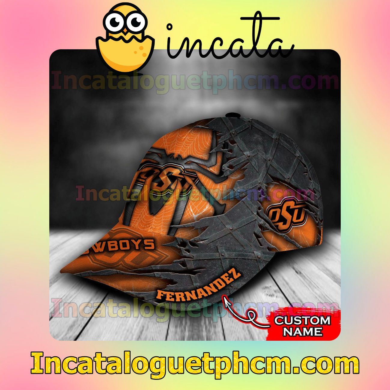 Absolutely Love Oklahoma State Cowboys Spiderman NCAA Customized Hat Caps