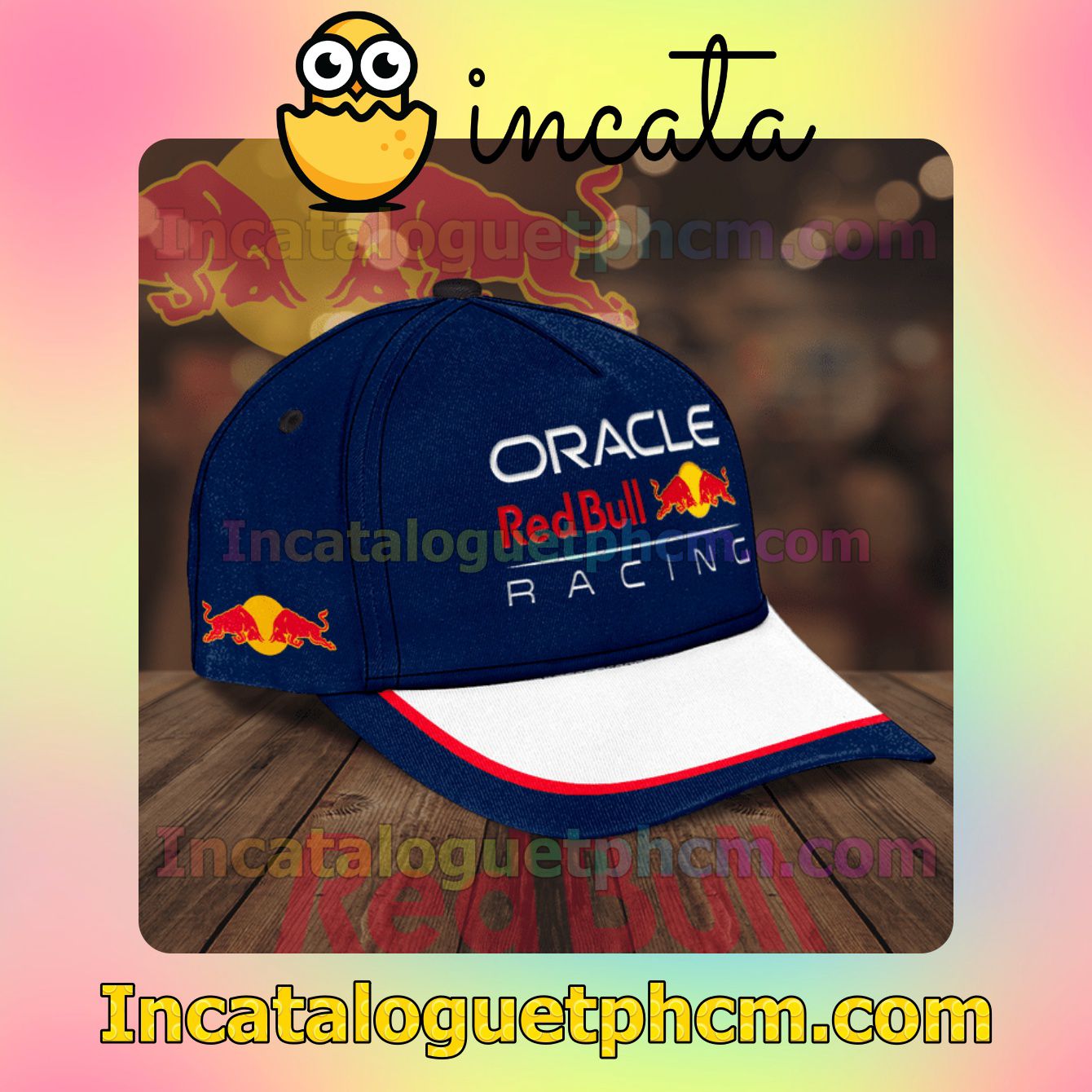 POD Oracle Red Bull Racing Navy Classic Hat Caps Gift For Men