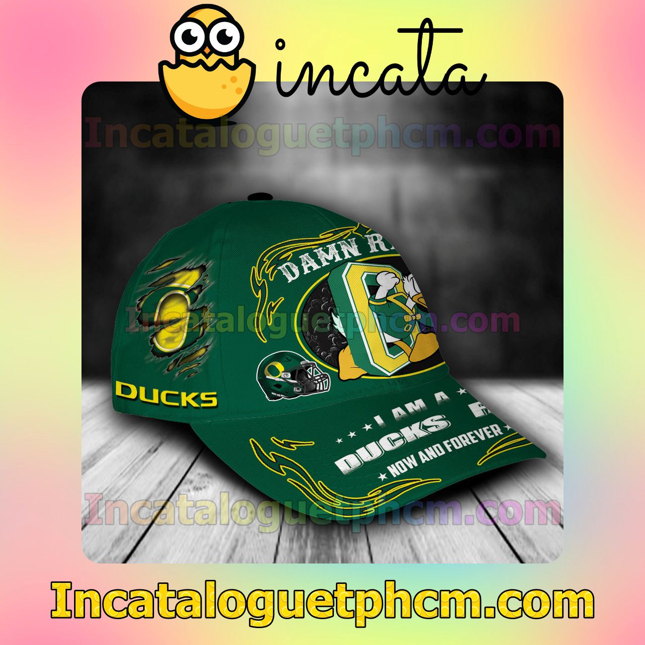 Luxury Oregon Ducks Mascot NCAA Customized Hat Caps