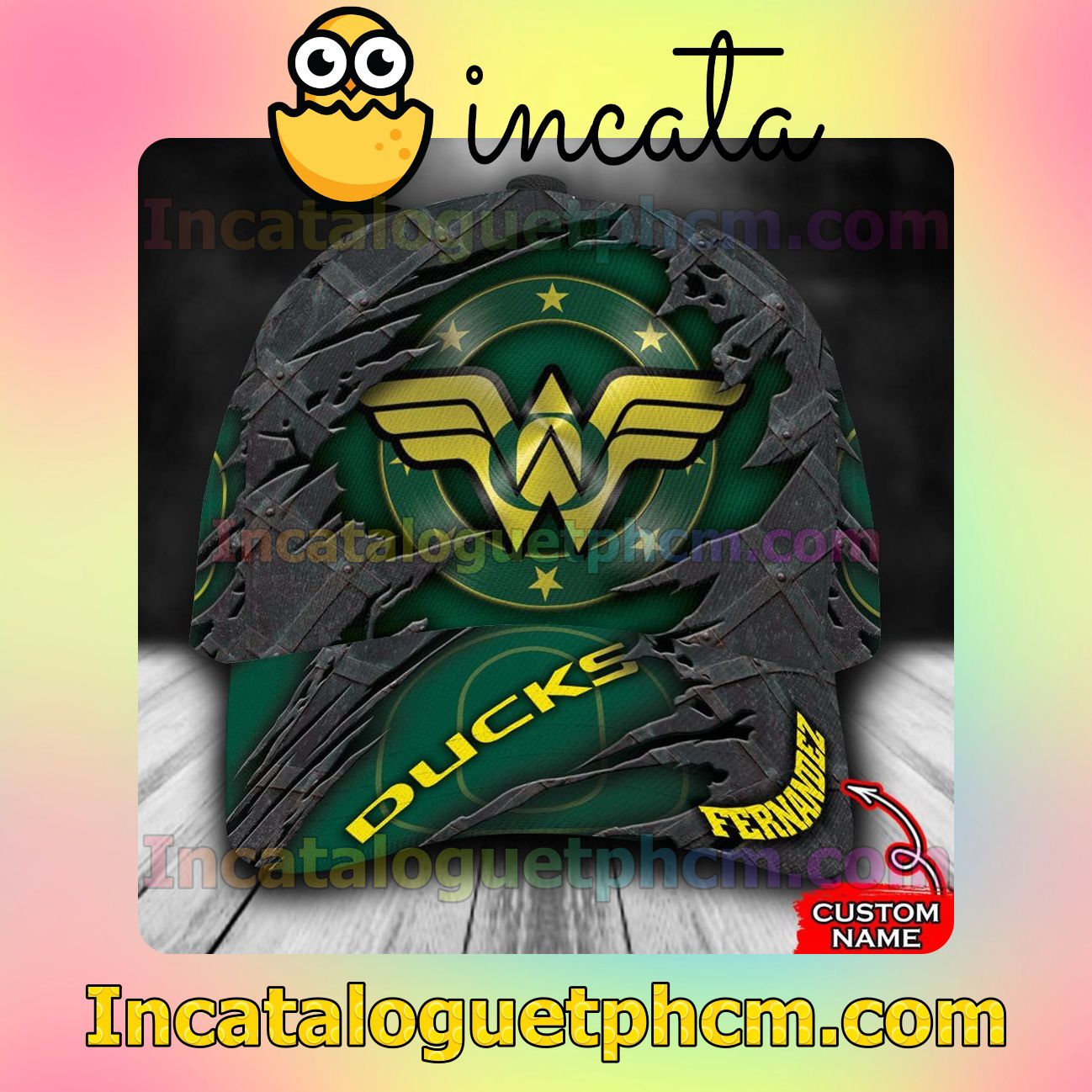 Unisex Oregon Ducks Wonder Woman NCAA Customized Hat Caps