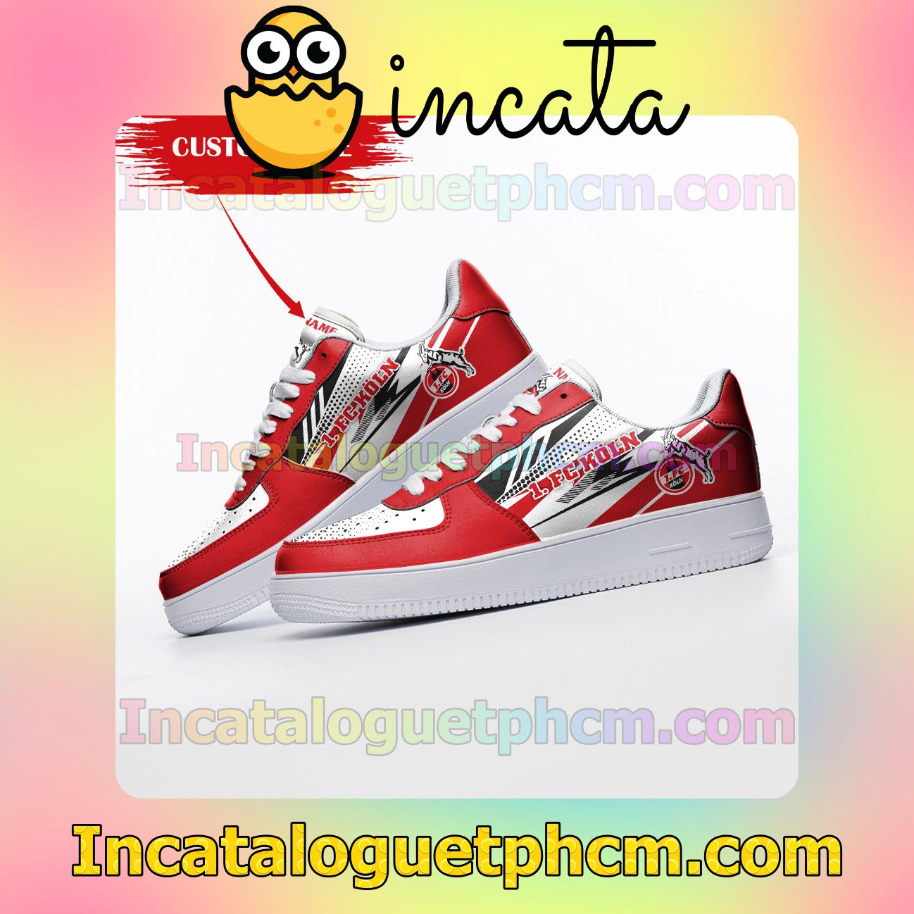 eBay Personalized Bundesliga 1. FC Köln Custom Name Nike Low Shoes Sneakers