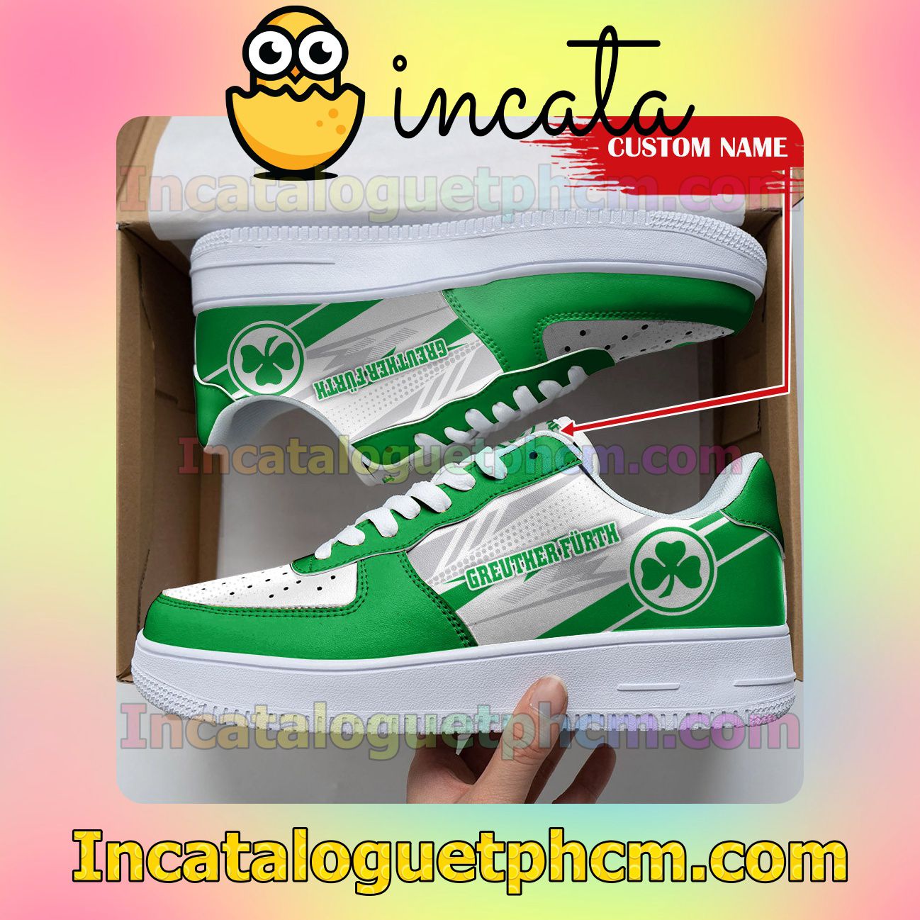 Present Personalized Bundesliga Greuther Fürth Custom Name Nike Low Shoes Sneakers