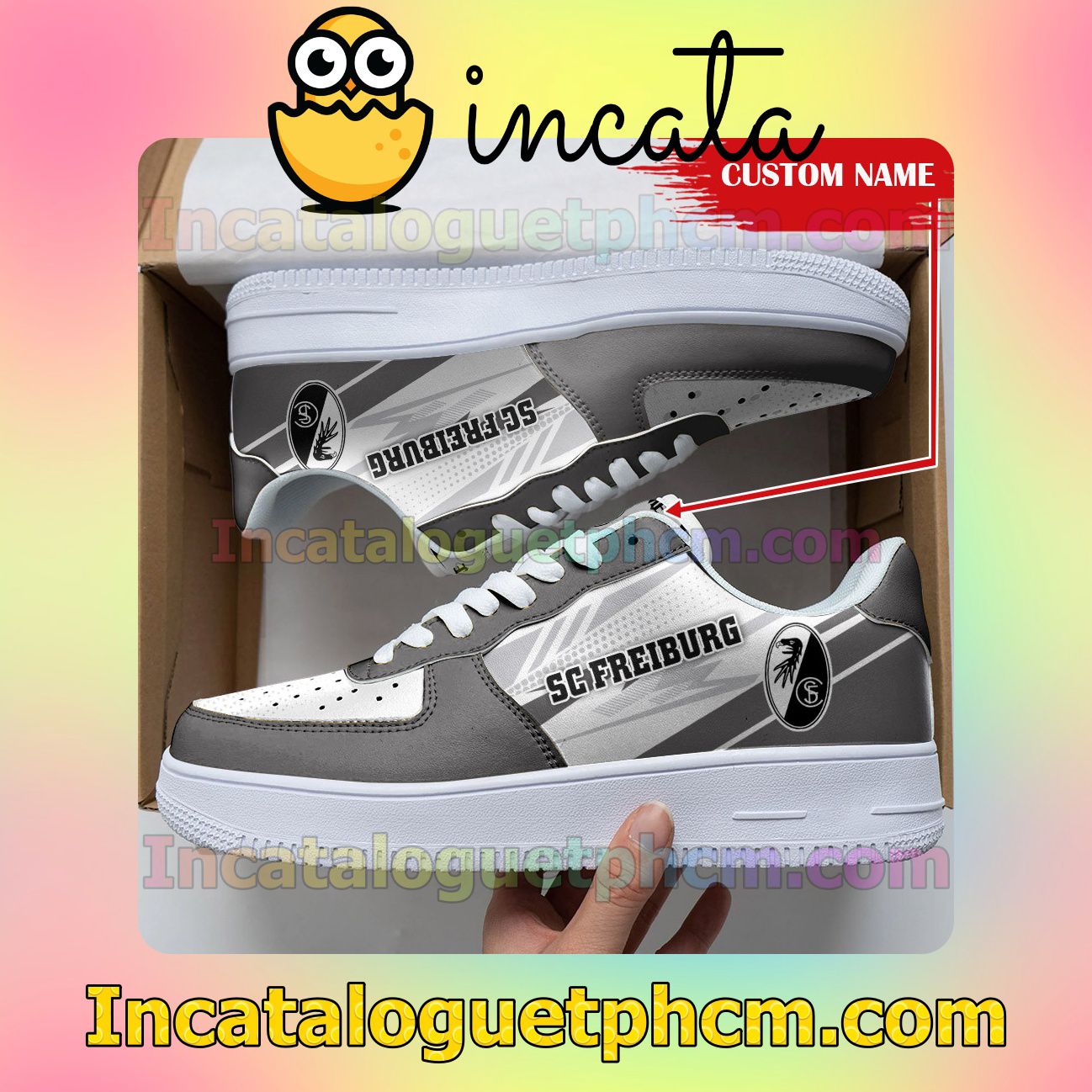 Only For Fan Personalized Bundesliga SC Freiburg Custom Name Nike Low Shoes Sneakers