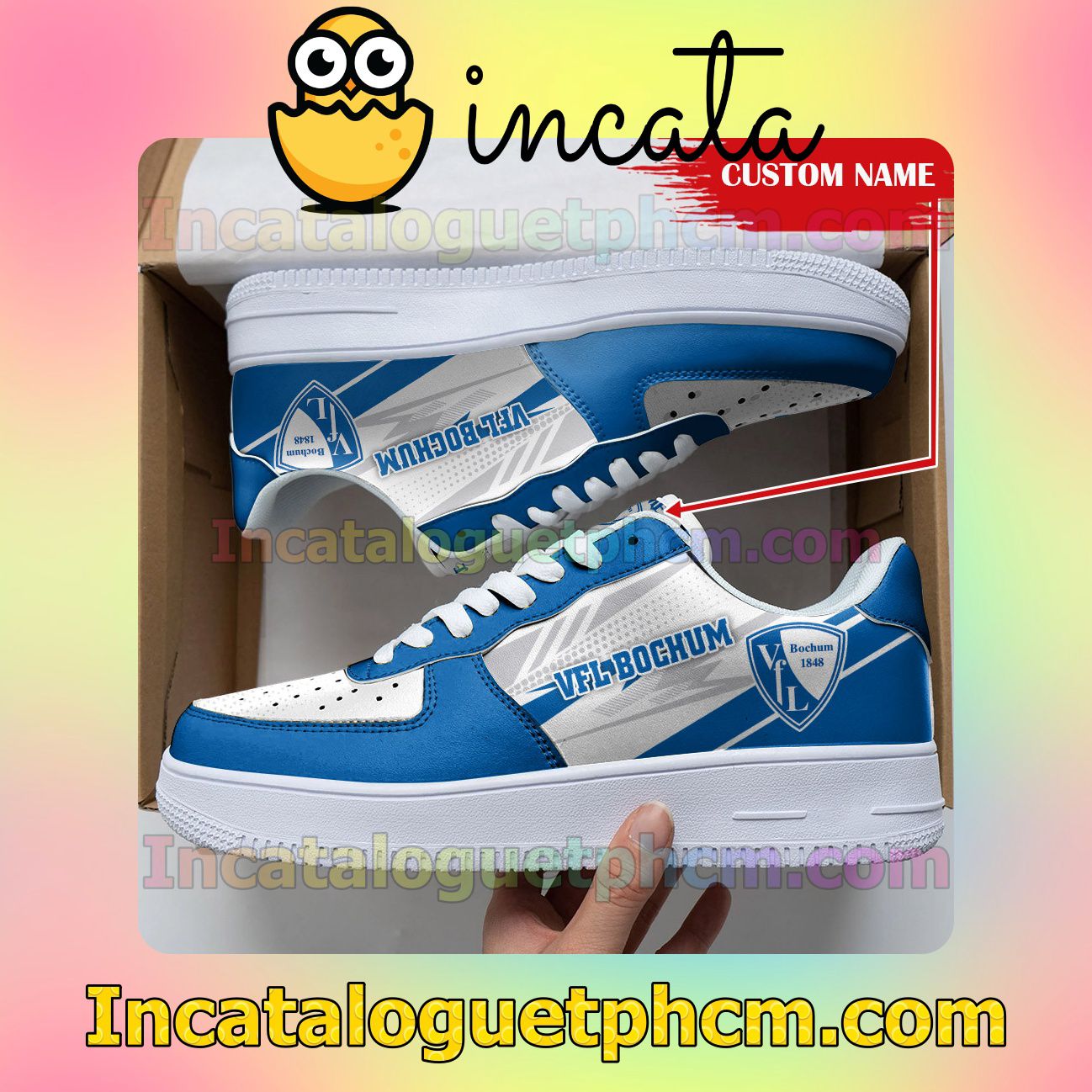 Fast Shipping Personalized Bundesliga VfL Bochum Custom Name Nike Low Shoes Sneakers
