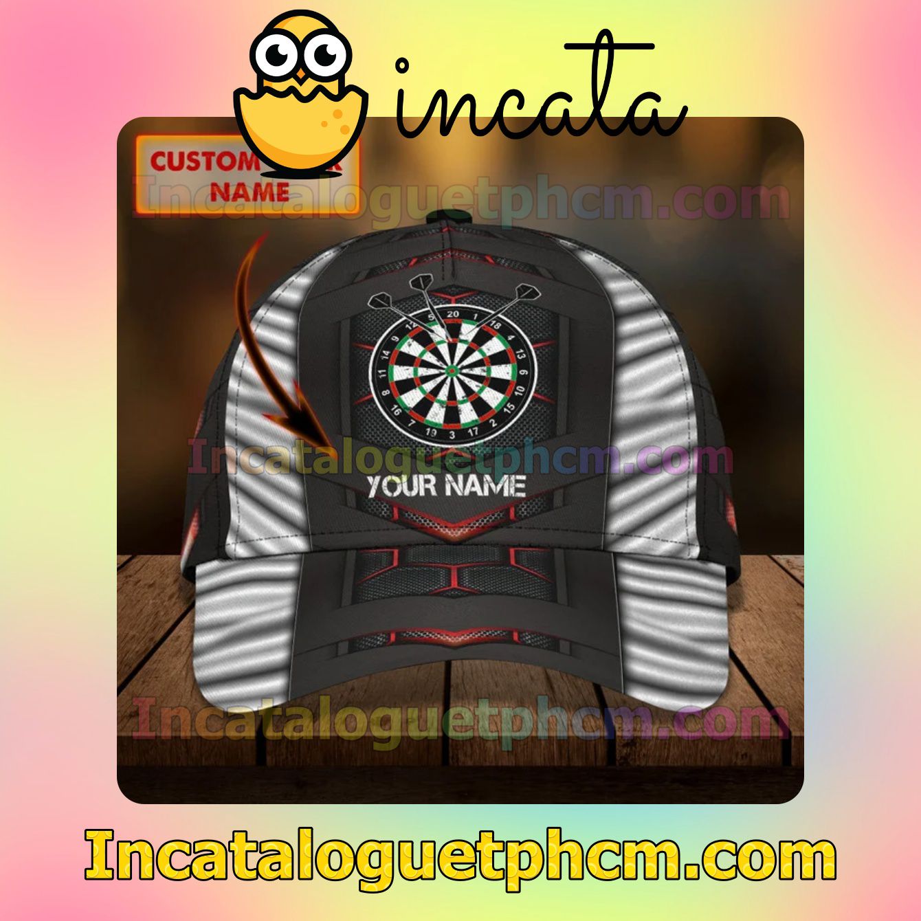 Absolutely Love Personalized Dartboard Game Classic Hat Caps Gift For Men