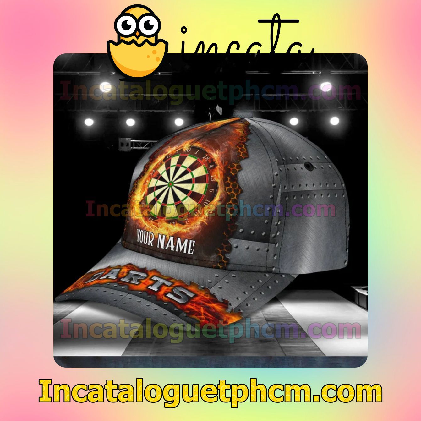 eBay Personalized Darts Fire Grey Classic Hat Caps Gift For Men